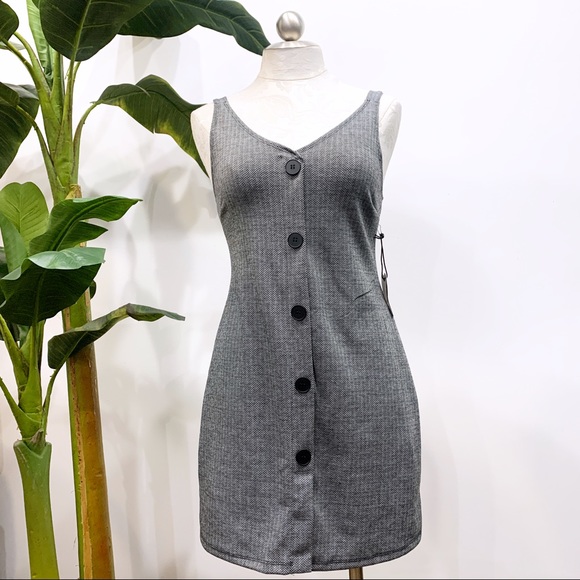 Popular Basics Dresses & Skirts - NWT Popular Basics Button Detail Tank Dress